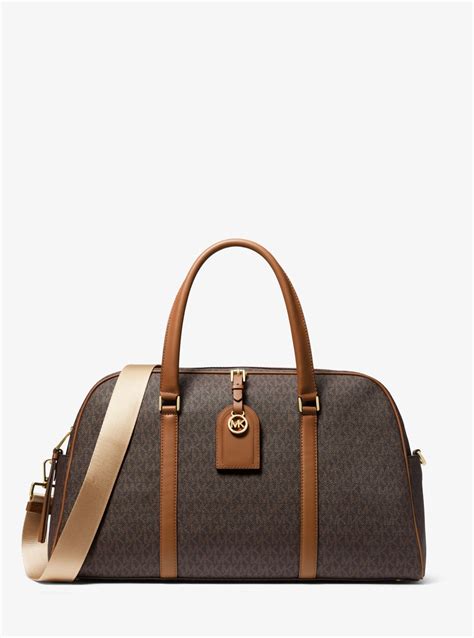 michael kors heritage weekender bag|Michael Kors bag with airplanes.